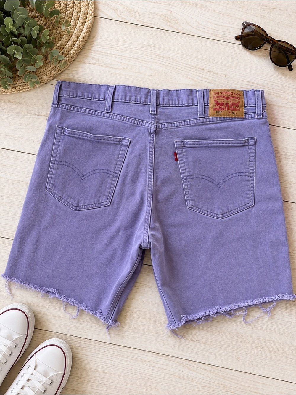 Levi’s 511 Purple Denim Cutoff Shorts – Men’s W40